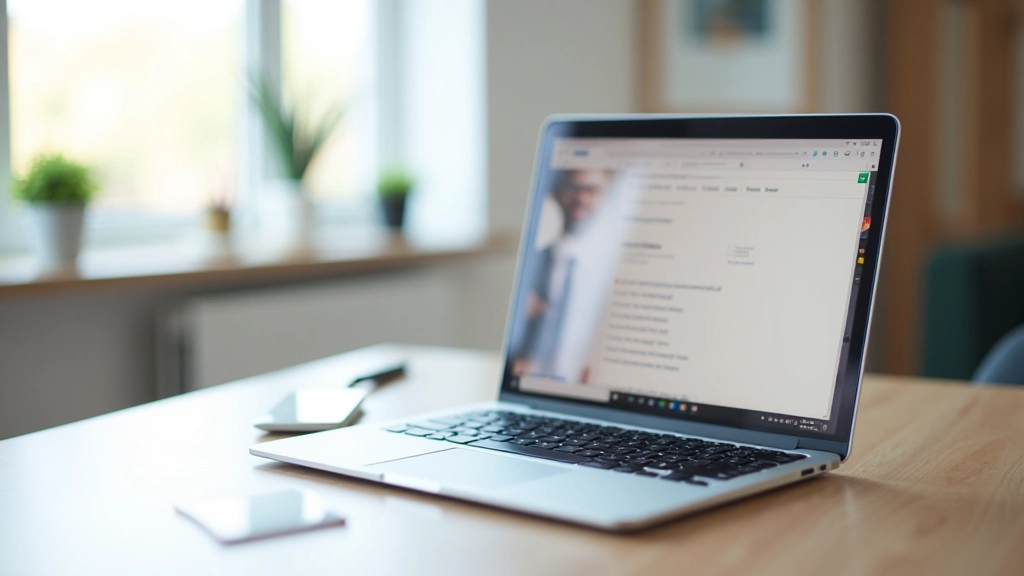 Portfolio numérique affichant différents projets et cas de réussite clients sur écran d'ordinateur